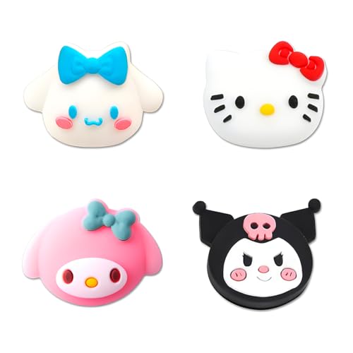 PERFECTSIGHT Cute Thumb Grip Caps for PS5 PS4 Xbox Series X/S Xbox One Switch PRO Controller Steam Deck 4PCS Soft Rubber 3D Thumbsticks Button Joystick Cover Set, Rabbit+Kitty+Dog