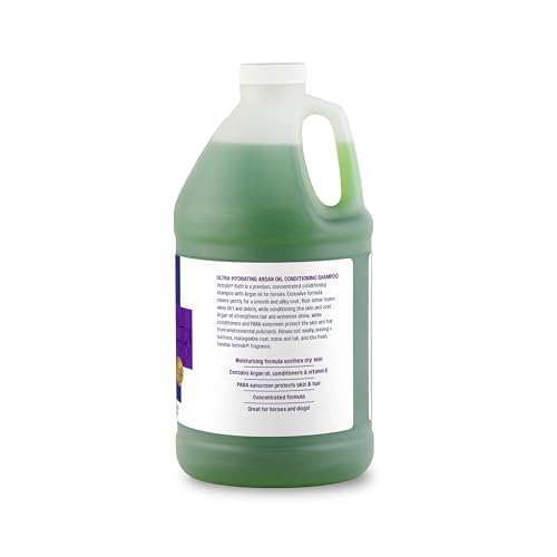 Farnam Vetrolin Bath, Ultra-Hydrating Argan Oil Conditioning Shampoo, Enhances Shine, Soothes Dry Skin, for Horses and Dogs, 64 oz.