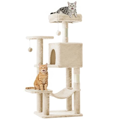 Sweetcrispy 44 Inch Cat Tree Tower for Indoor Cats and Kittens