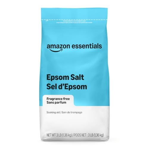 Amazon Essentials Epsom Salt Soak, Magnesium Sulfate USP, 3 Pound, 1-Pack (Previously Amazon Basics)