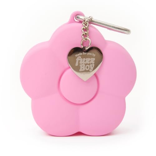 Fuzzboy Originals Dog Treat Pouch Keychain – Pink Flower Puppy Training, Walking & Leash Accessory