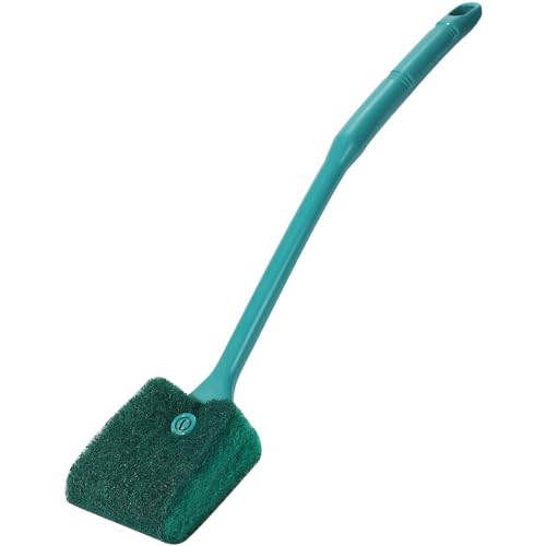 AQUANEAT Fish Tank Cleaning Tools, Aquarium Double Sided Sponge Brush, Algae Scraper Cleaner with Long Handle