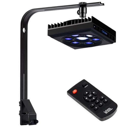 SMATFARM Aquarium Light-60 Watts Reef Light Wide Coverage Sunrise Sunset Moonlight Saltwater Lights for Coral with Master Slave Group Control & Timer & Screen