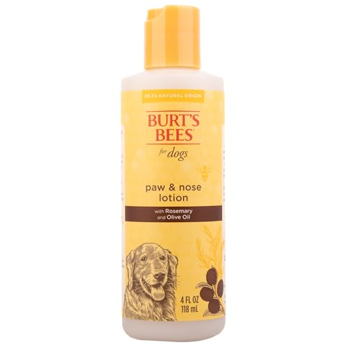 BURT'S BEES FOR PETS Dog Paw and Nose Lotion, Rosemary Olive Oil, 4 Fl Oz
