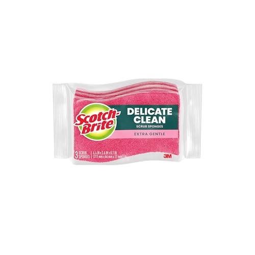 Scotch-Brite Delicate Clean Non-Scratch Scrub Sponge, 3 Pack