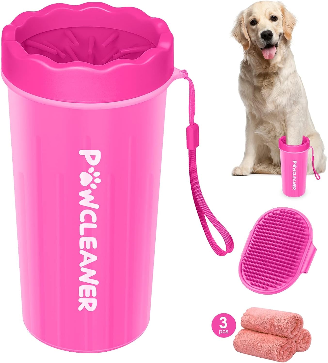 Dog Paw Cleaner Big Pink