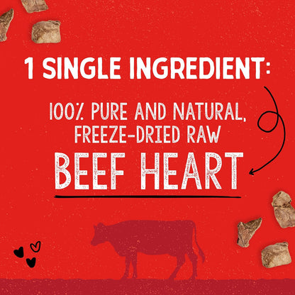 Stella & Chewy'S Freeze-Dried Single Ingredient Heart Treats Bundle (Beef Heart, Chicken Heart, Lamb Heart), 3 Oz Bags