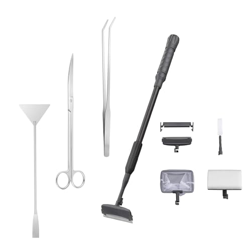 Carefree Fish 7IN1 Aquarium Cleaning Tools Long Handle Algae Scraper