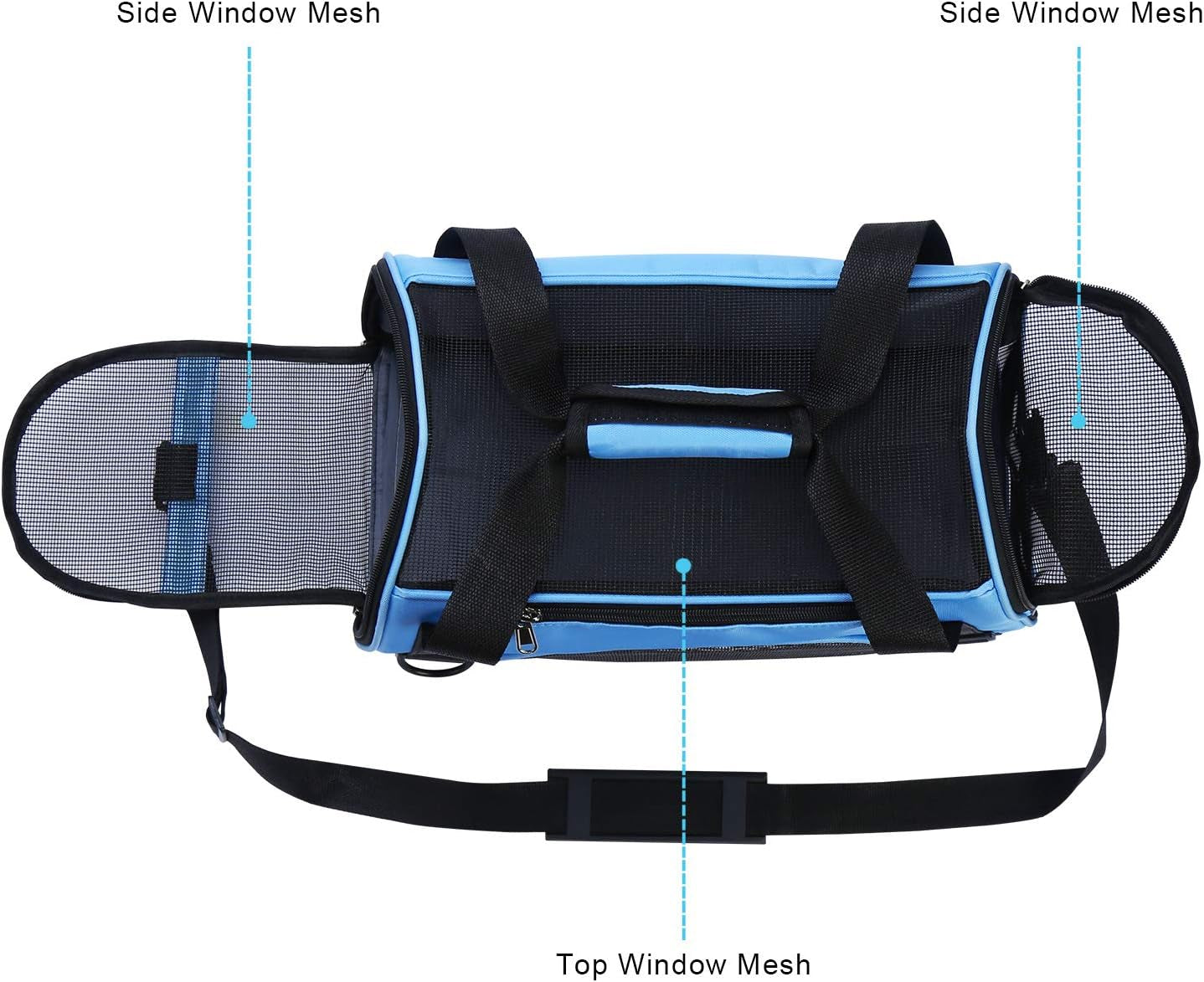 Cat Carrier Airline Approved Pet Carrier,Soft-Sided Pet Travel Carrier for Cats Dogs Puppy Comfort Portable Foldable Pet Bag,Airline Approved