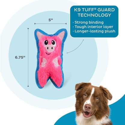 Outward Hound Durablez Tough Plush Squeaky Dog Toy, Hedgehog, Turquoise, XS