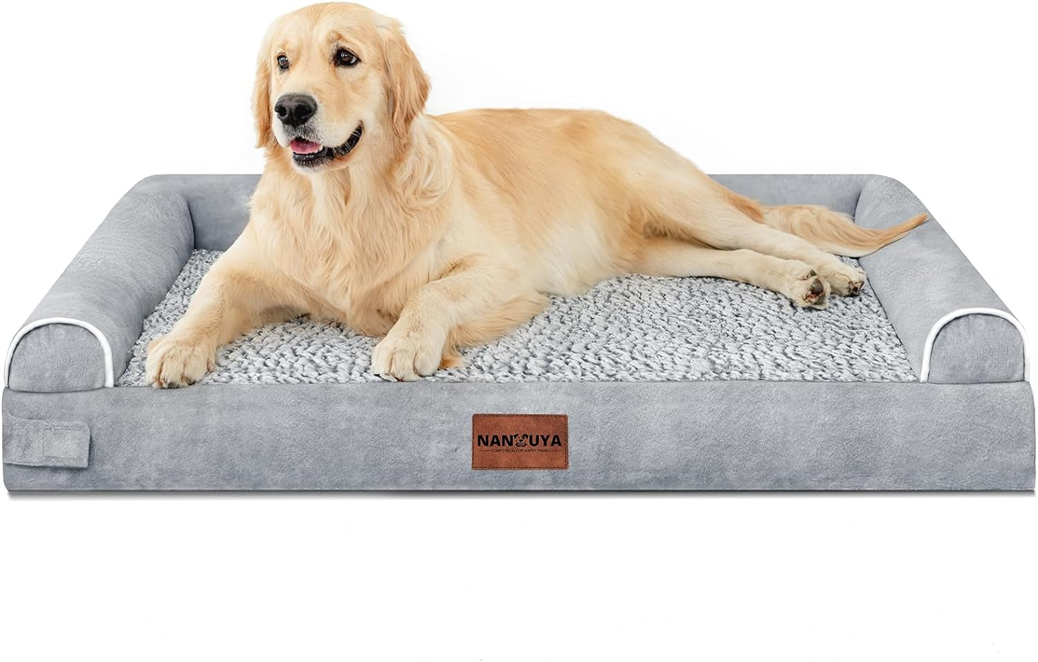 Large Dog Bed Orthopedic Washable: Beds Bolster XL Bed Big Xlarge Dogs Memory Foam Sofa Couch Waterproof Removable Cover