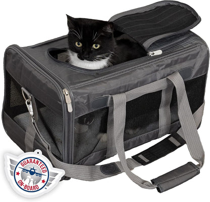 Sherpa Original Deluxe Travel Pet Carrier, Airline Approved - Charcoal Gray, Large