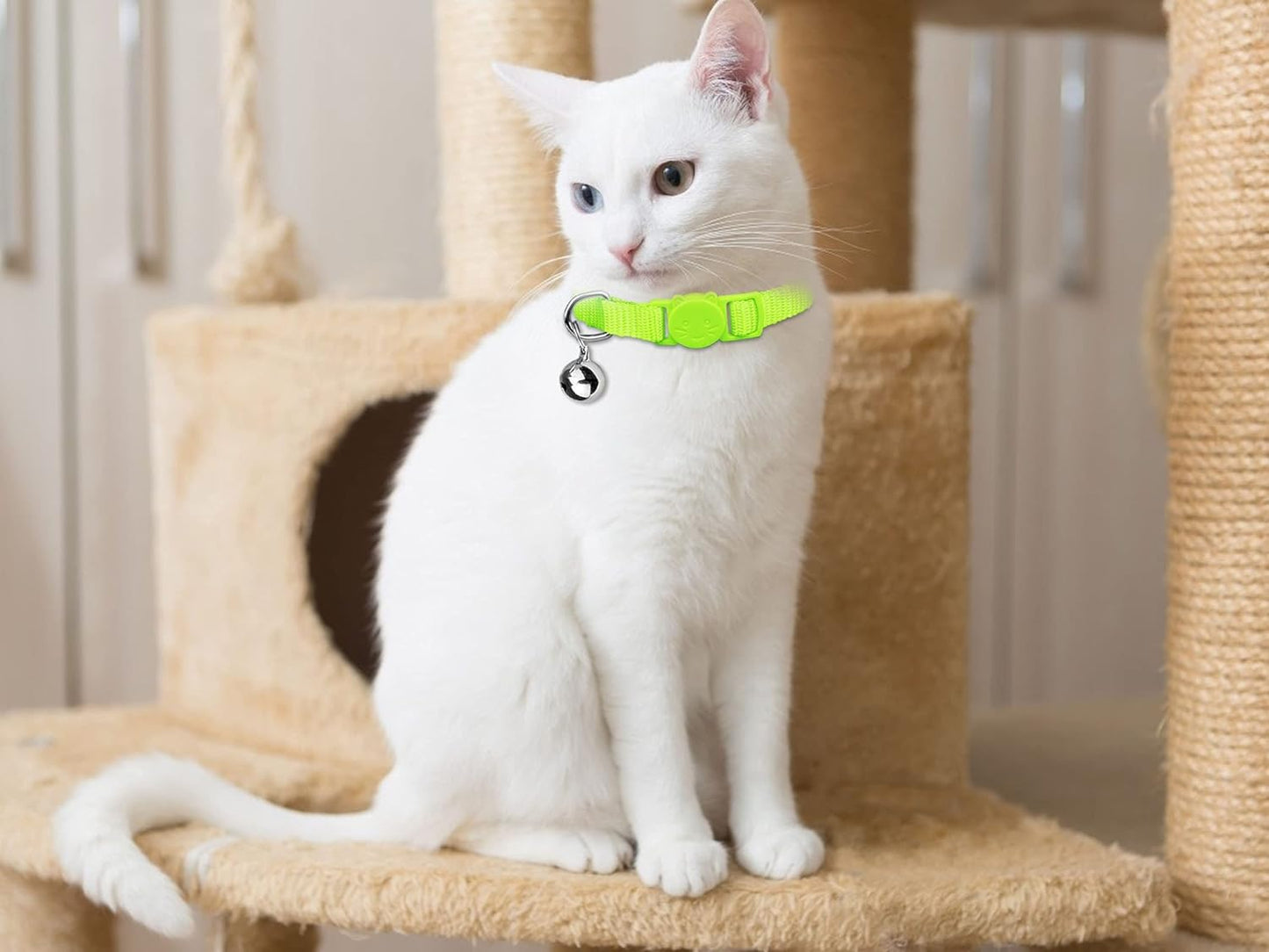 12 PCS Breakaway Cat Collars with Bell Colorful Soft Safety Buckle Cat Collars Adjustable Breakaway Kitten Collars Safety Collars for Cats, 7 In-11 In