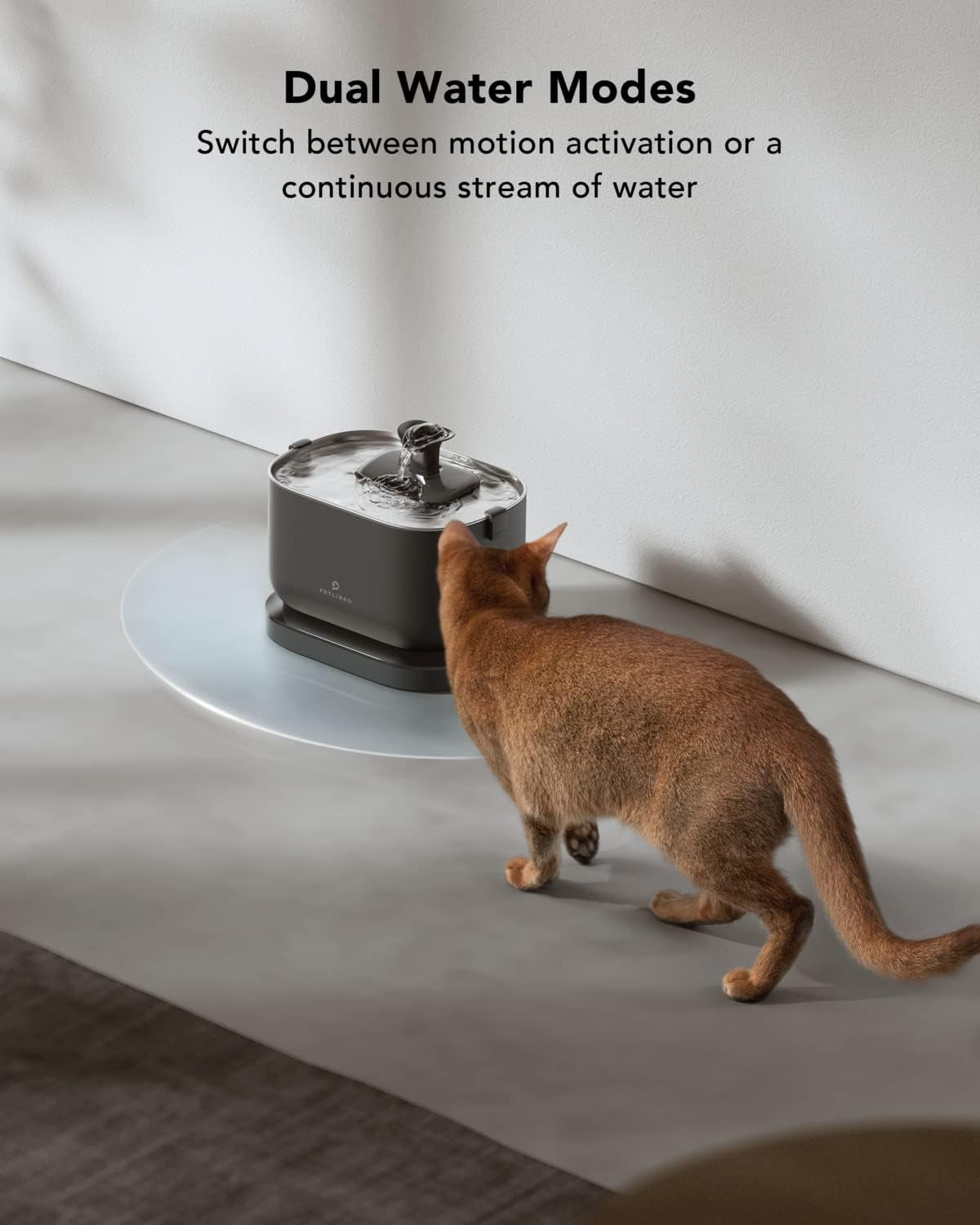 PETLIBRO Cat Water Fountain, Wireless Pet Fountain Battery Operated,2.5L/84Oz Dockstream Automatic Dog Water Dispenser for Drinking with Quiet Pump inside Stainless Steel Tray Easy Clean Bpa-Free