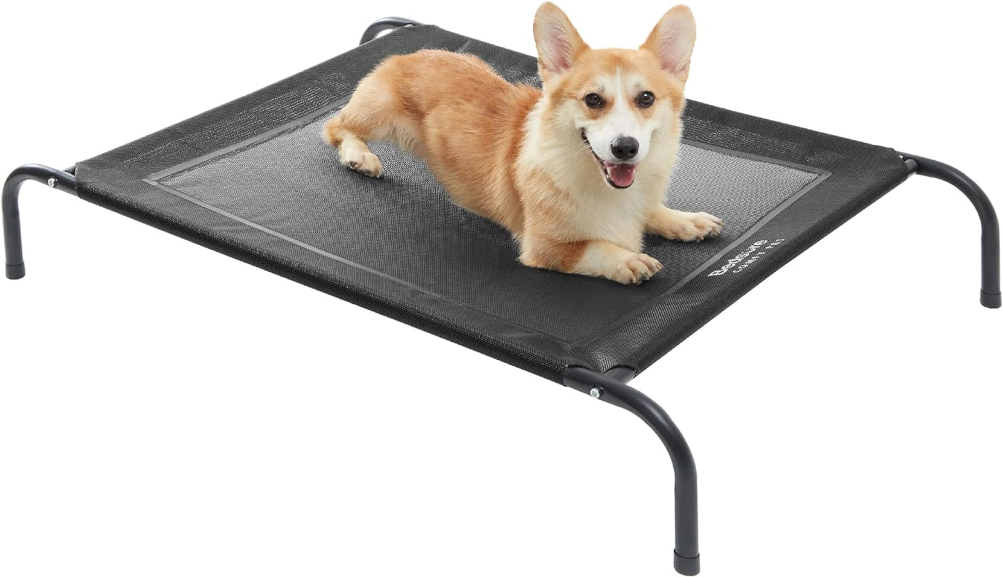 Bedsure Medium Elevated Outdoor Dog Bed - Raised Dog Cots Beds for Medium Dogs, Portable Indoor & Outdoor Pet Hammock Bed with Skid-Resistant Feet, Frame with Breathable Mesh