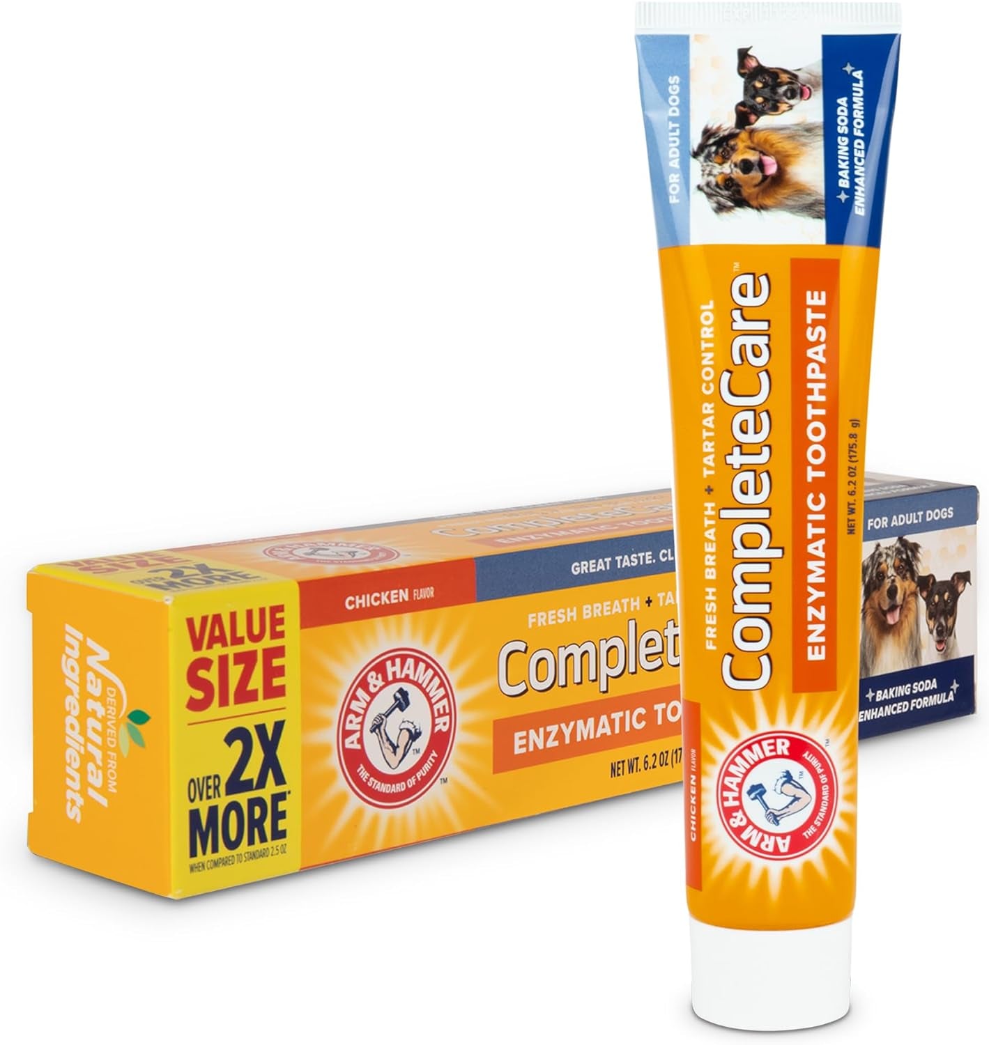 Arm & Hammer Complete Care Enzymatic Dog Toothpaste, 6.2 Oz - Dog Toothpaste for Puppies and Adult Dogs, Arm and Hammer Toothpaste for Dogs - Pet Toothpaste, Dog Dental Care and Clean Dog Teeth