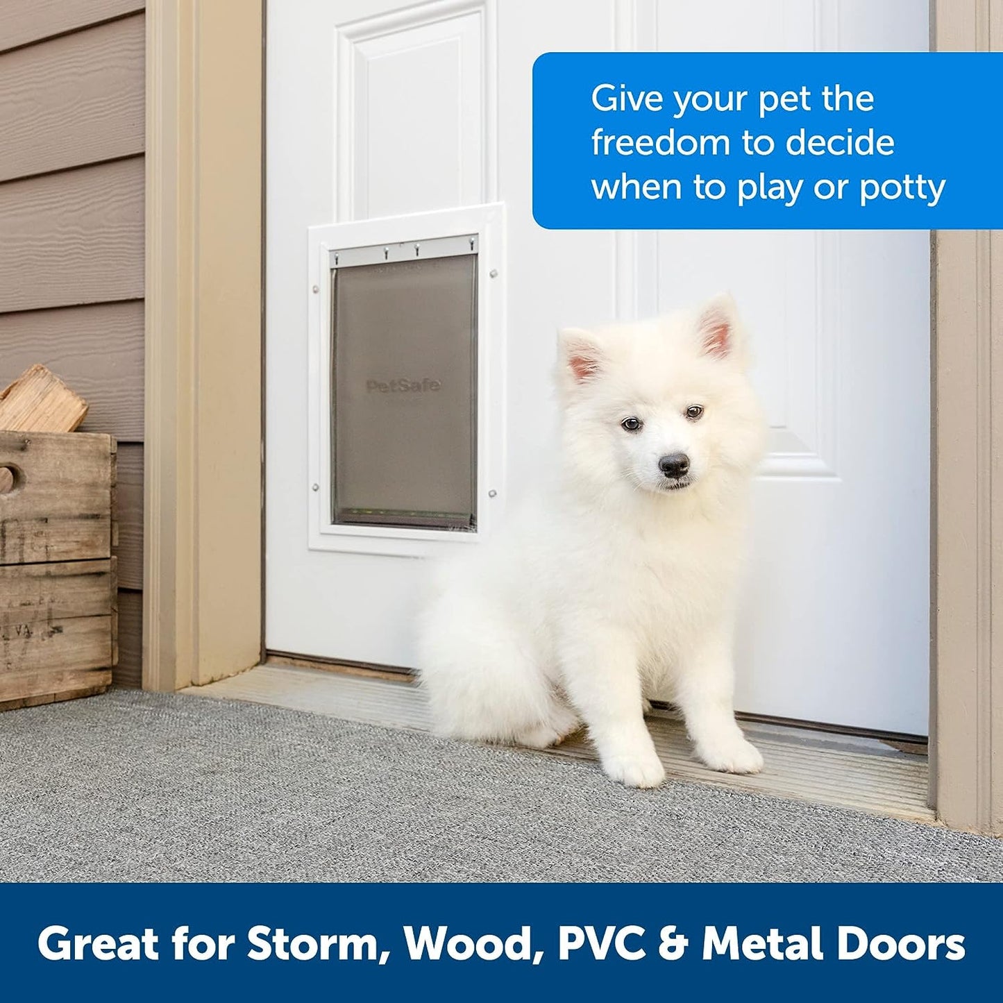 Petsafe Extreme Weather Aluminum Pet Door - Most Energy Efficient Pet Door - 3 Flaps for Insulation - for Dogs and Cats - Size Large