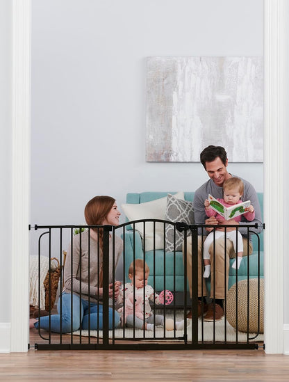 Regalo 58-Inch Home Accents Super Wide Walk through Baby Gate & Easy Step Extra Tall Walk Thru Baby Gate, Bonus Kit, Includes 4-Inch Extension Kit