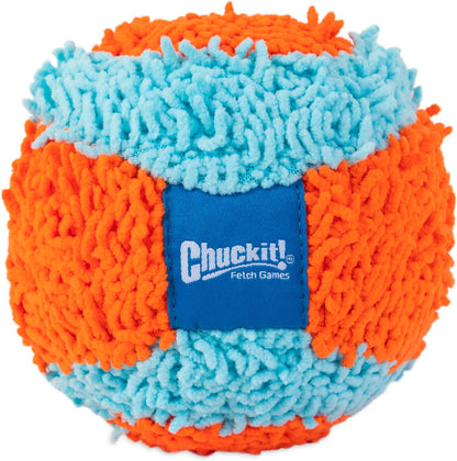 Chuckit Indoor Fetch Shaker Dog Toy (7.5 Inch), Orange and Blue