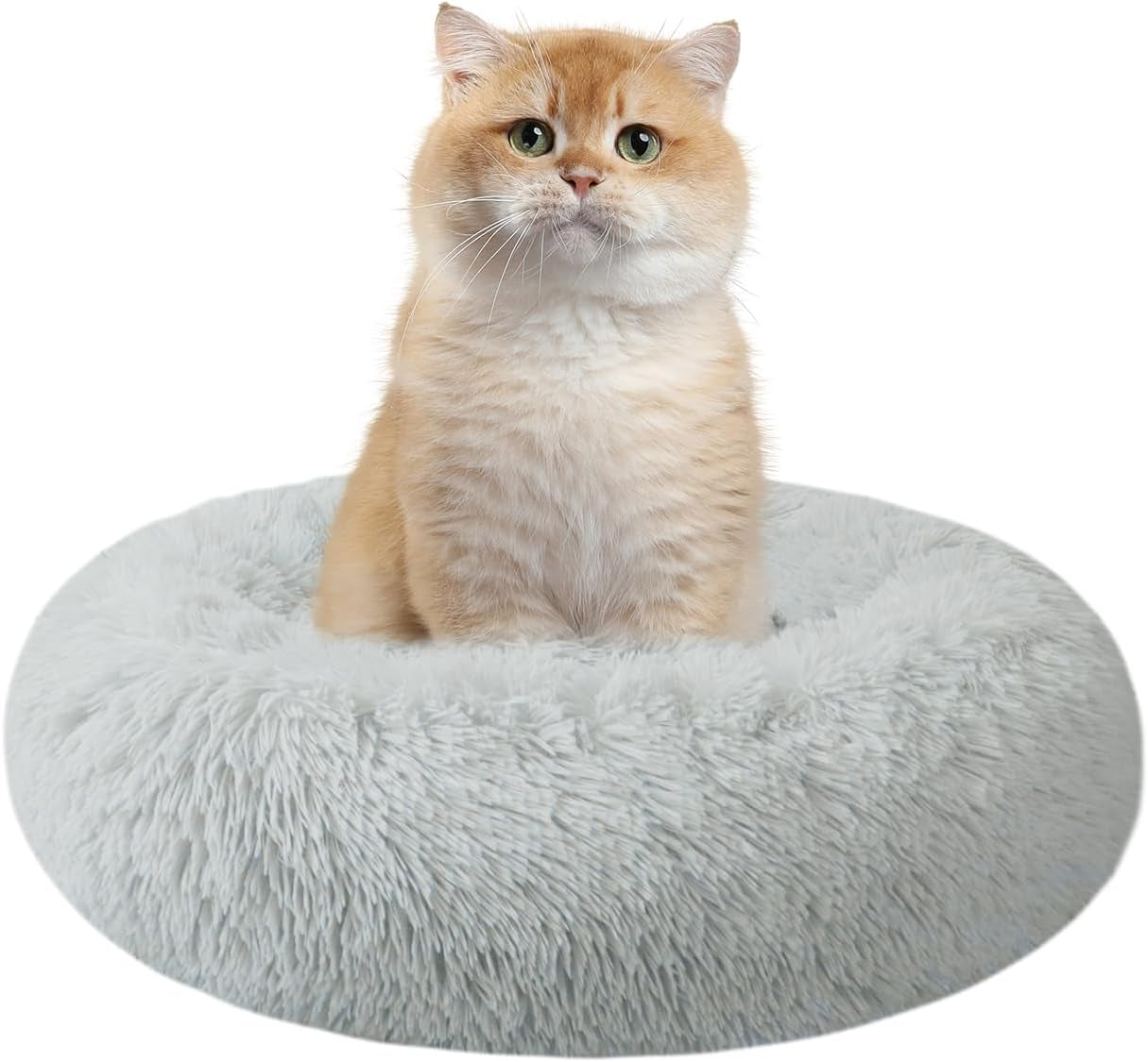 Cat Beds for Indoor Cats,15.7 Inch Dog Bed for Small Melium Large Dogs, Washable-Round Pet Bed for Puppy and Kitten with Slip-Resistant Bottom