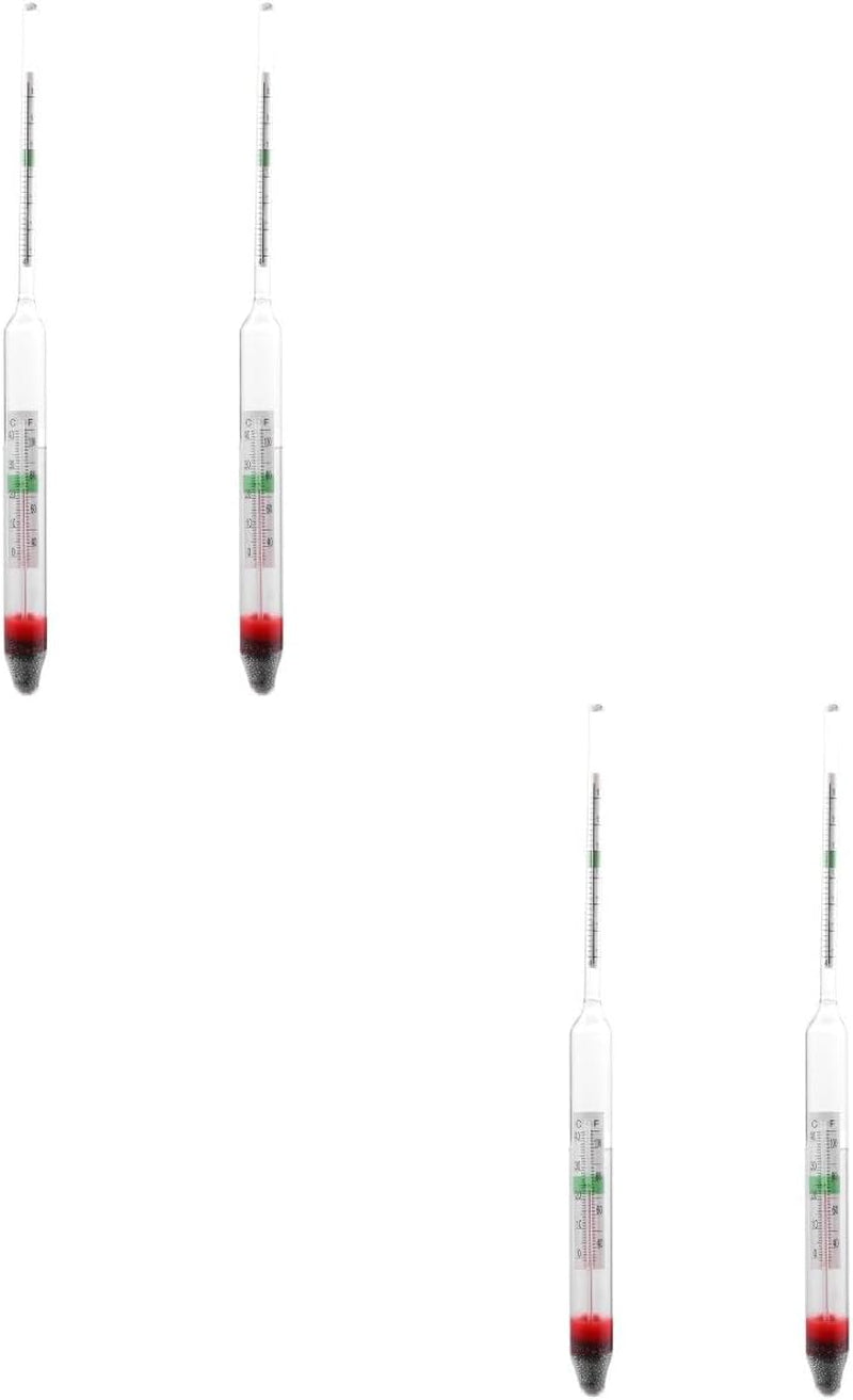 balacoo Aquarium Glass Hydrometer - 4 pcs Fish Tank Hydrometer with Thermometer Aquarium Glass Fish Tank Float Hydrometer