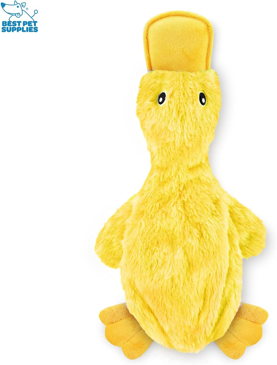 Best Pet Supplies Chicken Crinkle Plush Dog Toys for Interactive Play, Puppy and Senior Indoor Play, Colorful Chicken Toy Shape, Cute and Cuddly - Crinkle Chicken (Beige)