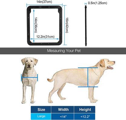 Ownpets Dog Screen Door, inside Door Flap 12X14X0.4 Inch, Lockable Pet Screen Door, Magnetic Self-Closing Screen Door with Locking Function, Sturdy Screen Door for Dogs Cats