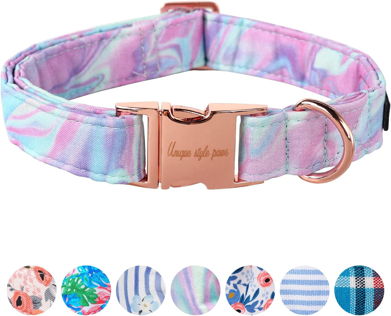 Unique Style Paws Dog Collar Metal Buckle Collar Gift for Small Medium Large Boys Girls Dogs