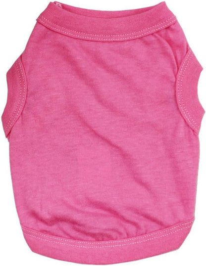 Dog Shirts Pet Shirts Dog T-Shirt Puppy Dog T Shirt Dog Vest Puppy Vest Pet Clothing Puppies Clothes for Small Dogs Doggie Tee Summer Apparel Female Dog Shirt Beach Wear (XXL, Pure Pink)