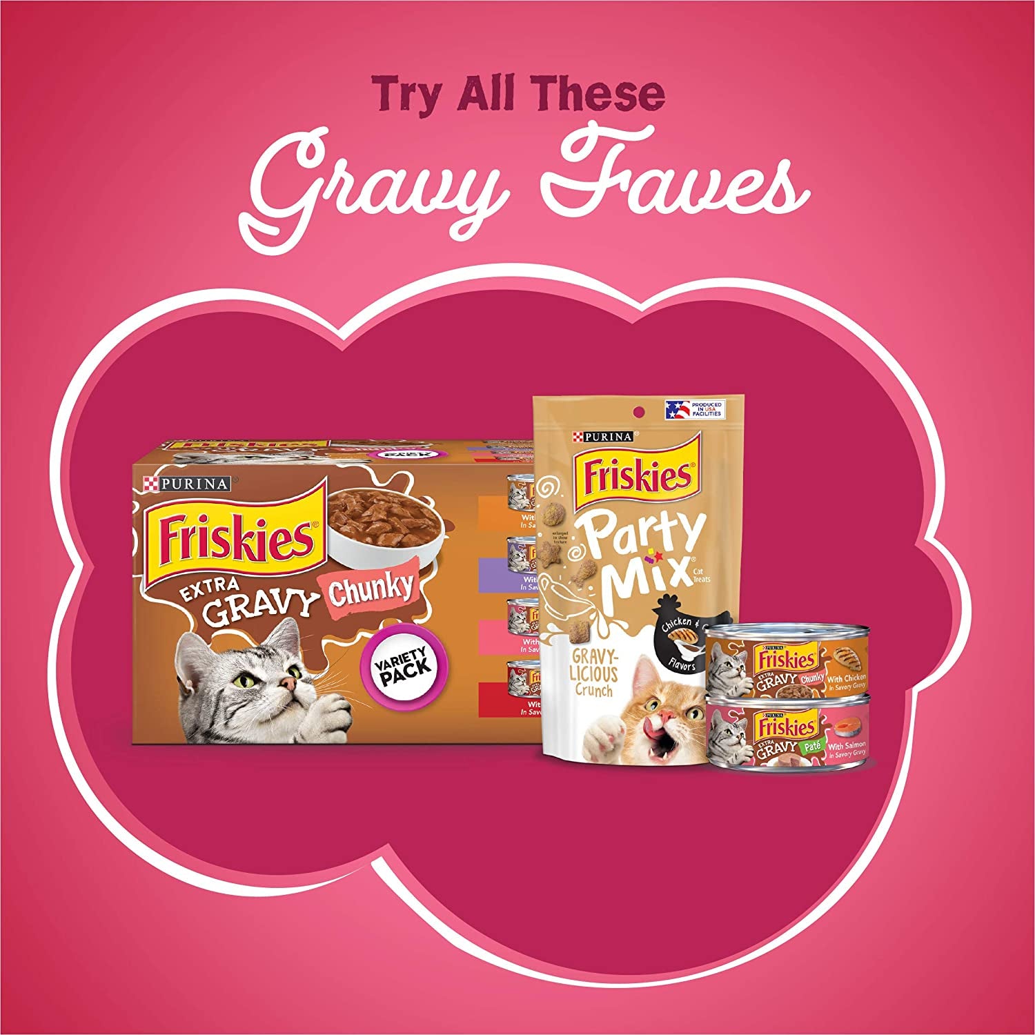 Purina Friskies Dry Cat Food, Gravy Swirlers - 3.15 Lb. Bag