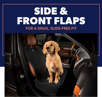 Active Pets Front Dog Car Seat Cover for SUV, Trucks, Sedans. Waterproof Car Seat Covers for Dogs Front Seats Only. Car Seat Protector for Dogs- Black