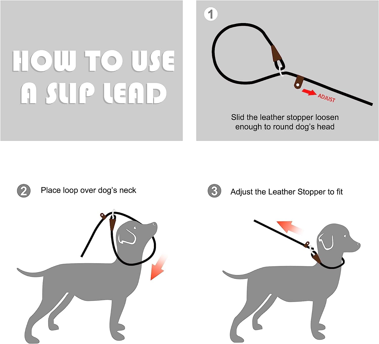 Fida Durable Slip Lead Dog Leash, 6 FT X 3/8" Heavy Duty Dog Loop Leash, Comfortable Strong Rope Slip Leash for Small Dogs and Puppies, No Pull Pet Training Leash with Highly Reflective (3/8", Orange)