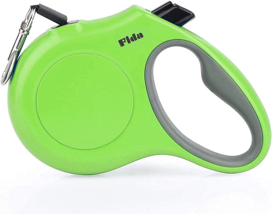 Fida Retractable Dog Leash, 10Ft Heavy Duty Pet Walking Leash for X-Small Dog or Cat up to 18 Lbs, Tangle Free. One-Hand Brake (X-Small, Green)