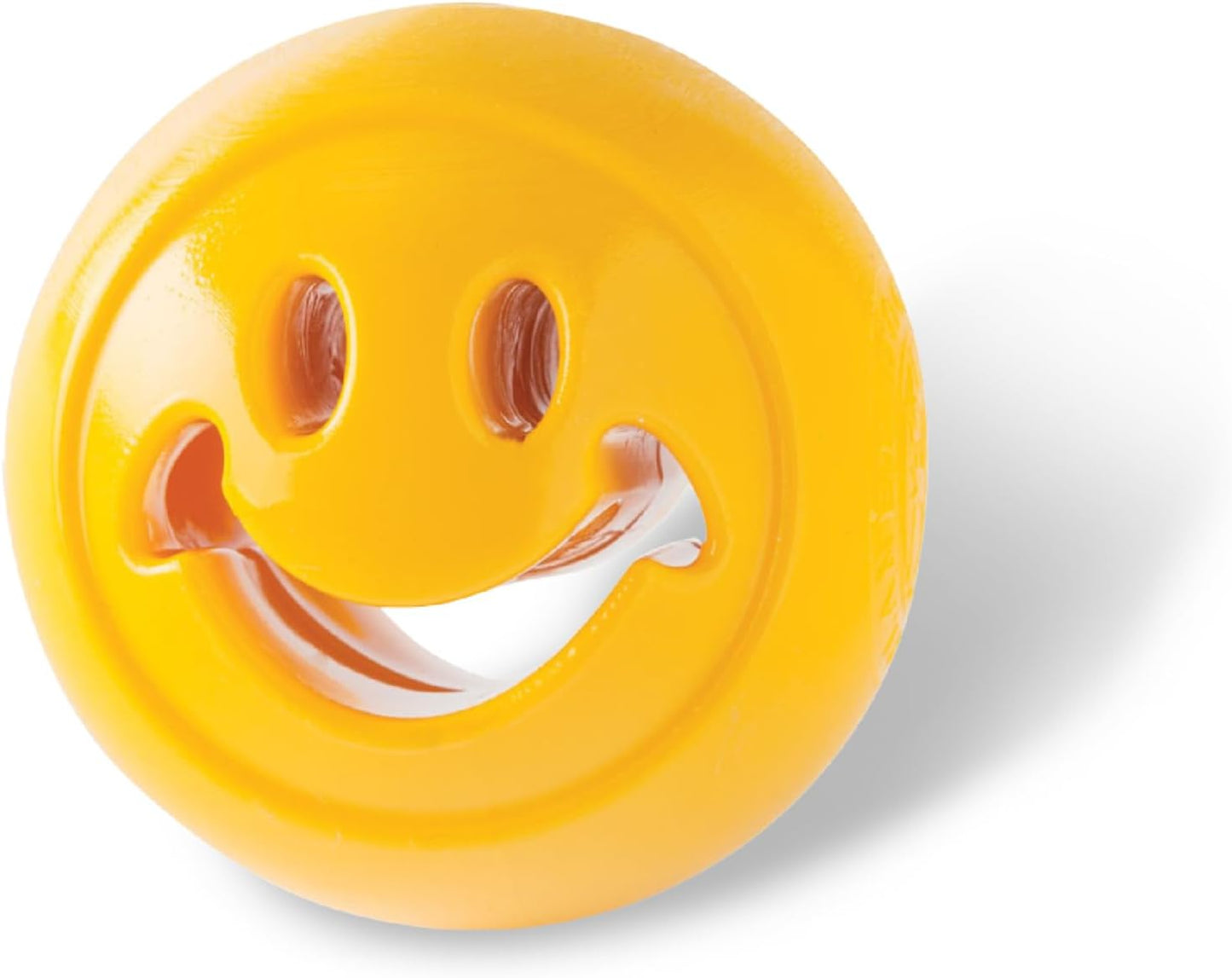 Outward Hound Nooks Happiness Treat Dispensing Dog Toy, Small, Yellow, Smiley Face