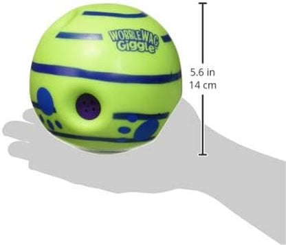 Wobble Wag Giggle Ball 2 Pack- Interactive Dog Toy, Fun Giggle Sounds When Rolled or Shaken, Pets Know Best, 1 Original & 1 Glow in the Dark Ball