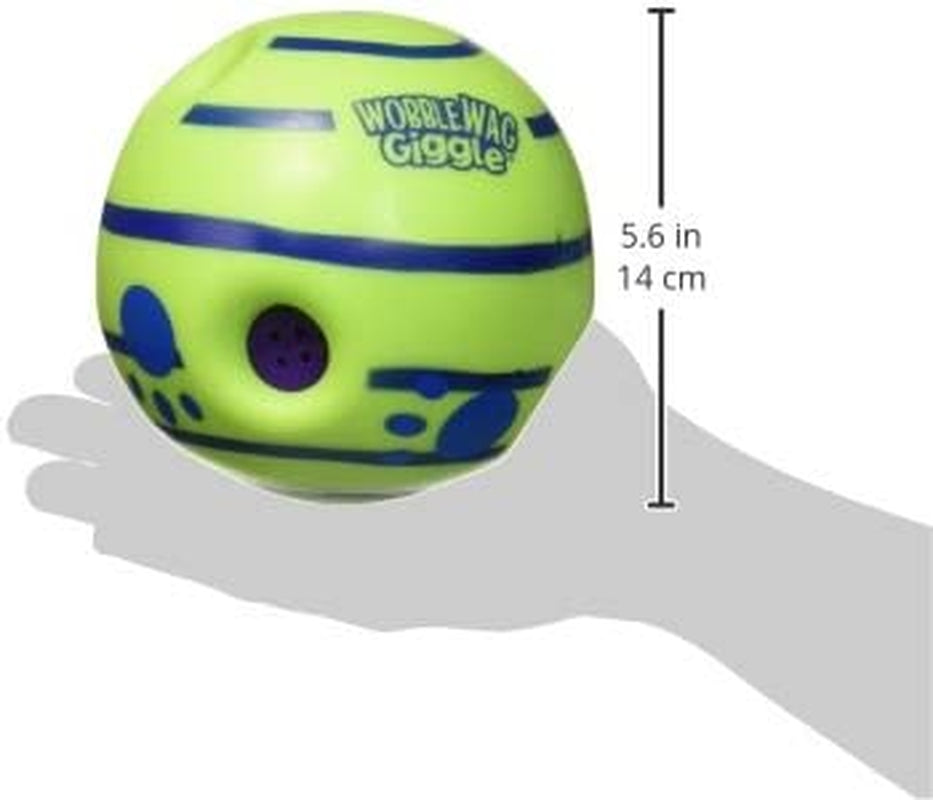 Wobble Wag Giggle Ball - Interactive Glow in the Dark Dog Toy, Giggle Sounds Keeps Dogs Busy and Entertained for Self Play, Pets Know Best