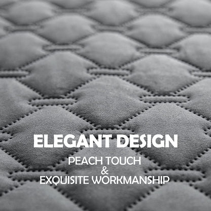 Gogobunny 100% Double-Sided Waterproof Dog Bed Cover Pet Blanket Sofa Couch Furniture Protector for Kids Children Dog Cat, Reversible (82X82 Inch (Pack of 1), Dark Grey/Light Grey)