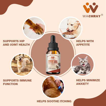 （2-Pack） Hemp Oil for Dogs Cats - Calming Drops Dog Relaxants - Help Pets Anxiety Stress Hip & Joint Pain Arthritis Sеizures Rеlief - Skin Нiр Jоint Hеalth - Organic Pet Hemp Oil Drops