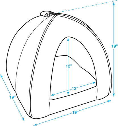 Pet Tent-Soft Bed for Dog and Cat by Best Pet Supplies - Tan, 19" X 19" X H:19"