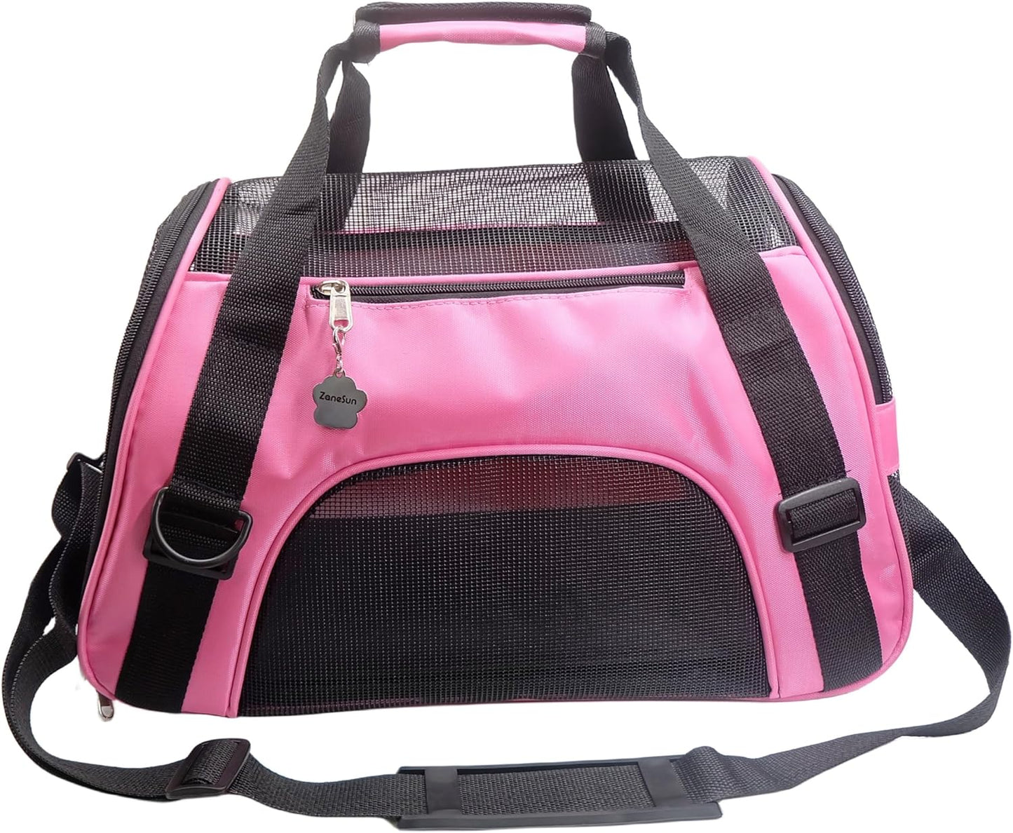 Cat Carrier,Soft-Sided Pet Travel Carrier for Cats,Dogs Puppy Comfort Portable Foldable Pet Bag Airline Approved (Lightpink)