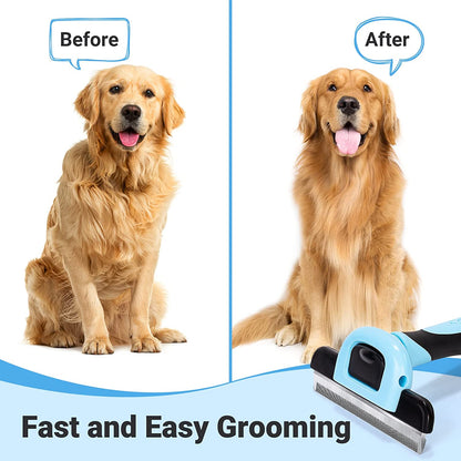 MIU COLOR Pet Grooming Brush, Deshedding Tool for Dogs & Cats-Effectively Reduces Shedding by up to 95% for Short Medium and Long Pet Hair