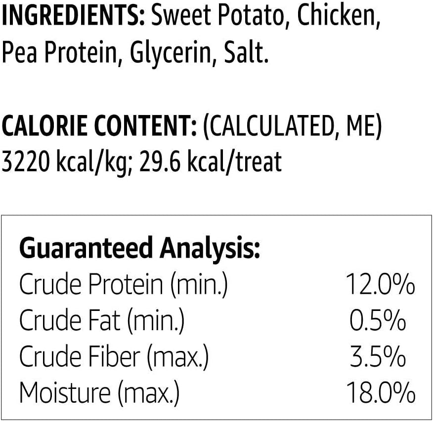 Amazon Brand - Solimo Sweet Potato & Chicken Jerky Dog Treats, 2 pounds