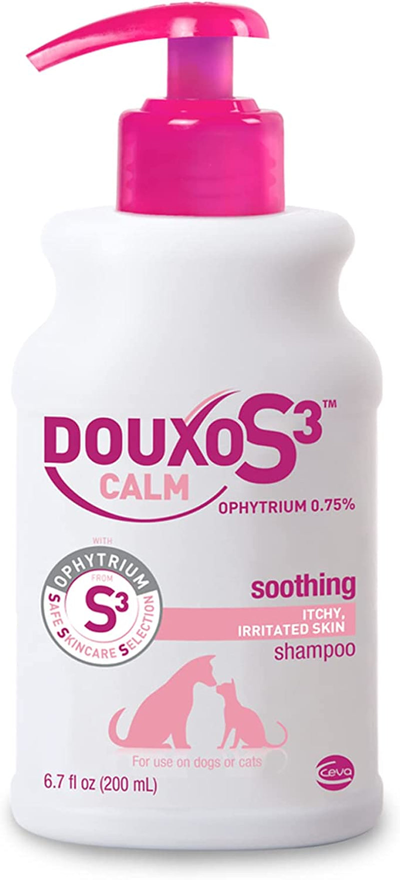 Douxo S3 Calm Shampoo 16.9 Oz (500 Ml) - for Dogs and Cats with Itchy Skin, Translucent