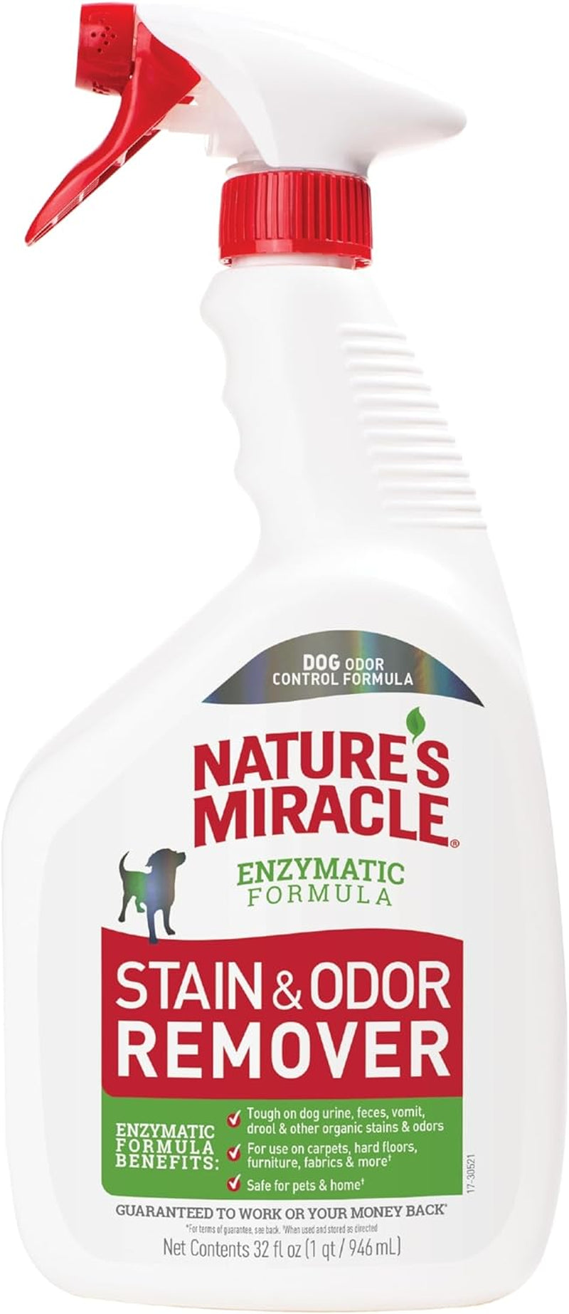 Nature'S Miracle P-98153 Dog Stain and Odor Remover, 128 Fl Oz, Melon Burst Scent, Enzymatic Formula for Urine Stains, Feces Stains, Vomit Stains and Drool Stains, Odor Control