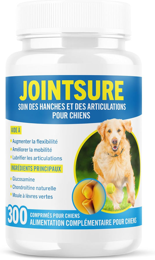 Hip and Joint Supplement for Dogs 300 Tablets | Formulated with Glucosamine & Chondroitin for Dogs | Proven to Improve Mobility & Increase Flexibility | All Breeds & Sizes