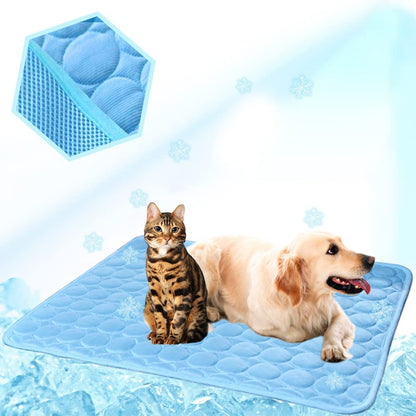 Washable Dog Cooling Mat Ice Silk Cooling Mat for Dogs Pet Self Cooling Pad Blanket Dog Cooling Pad for Indoor & Outdoor Car Seats