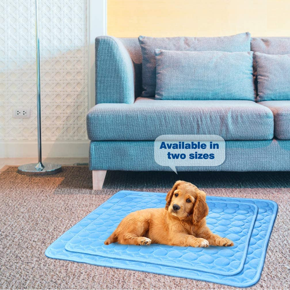 Washable Dog Cooling Mat Ice Silk Cooling Mat for Dogs Pet Self Cooling Pad Blanket Dog Cooling Pad for Indoor & Outdoor Car Seats