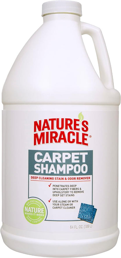 Nature's Miracle Carpet Shampoo, Deep-Cleaning Stain and Odor Remover 64 Ounce