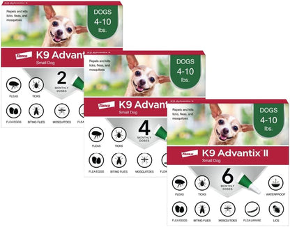 K9 Advantix II Small Dog Vet-Recommended Flea, Tick & Mosquito Treatment & Prevention | Dogs 4-10 Lbs. | 12-Mo Supply