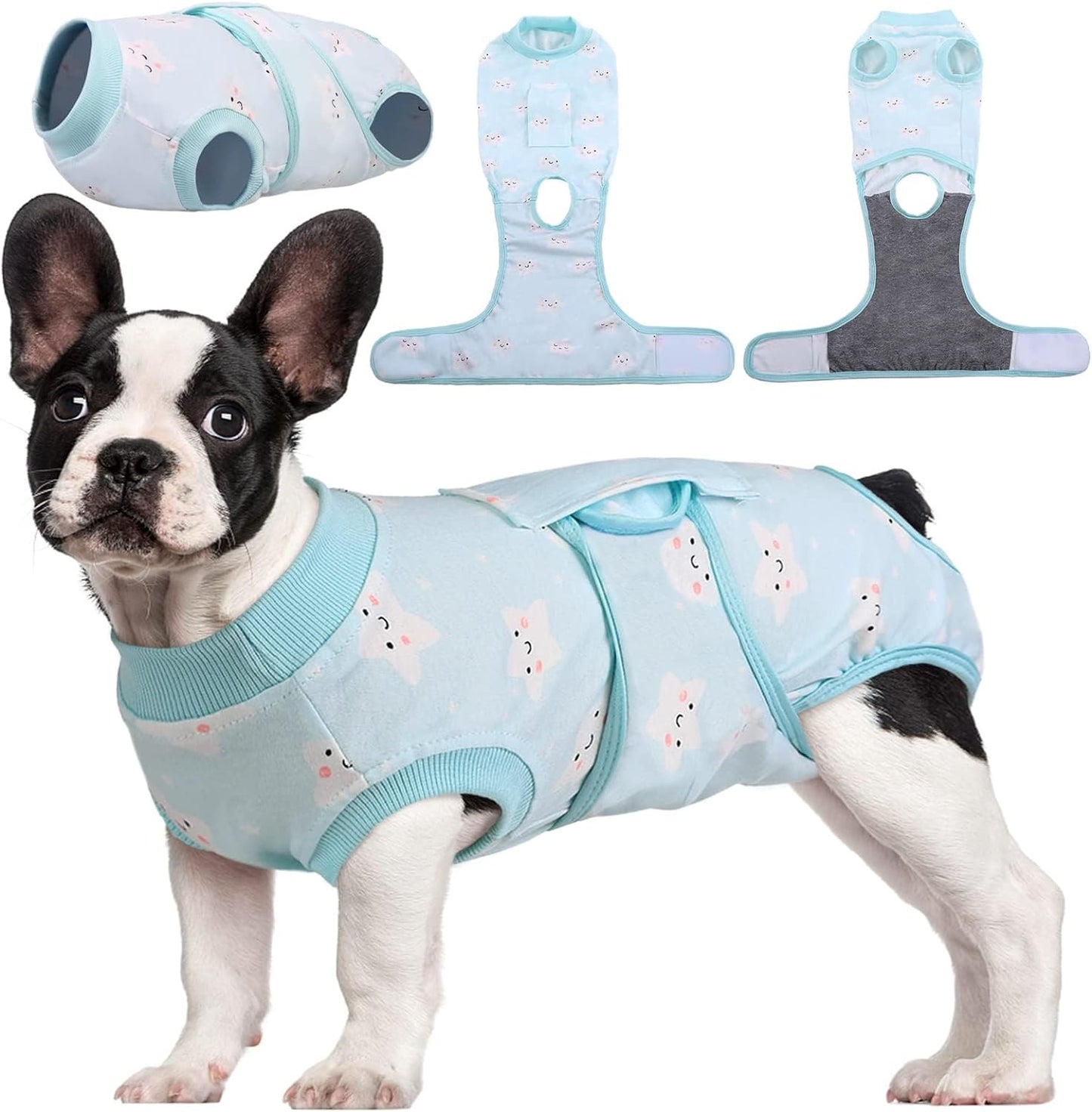 Kuoser Recovery Suit for Dogs Cats after Surgery, Professional Pet Recovery Shirt Dog Abdominal Wounds Bandages, Substitute E-Collar & Cone,Prevent Licking Dog Onesies Pet Surgery Recovery Suit